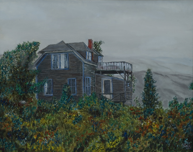 Haraven Cottage, Monhegan Island 
 18 in x 14 in Oil on Canvas 2005 
 Private Collection of Christopher J. Dodd