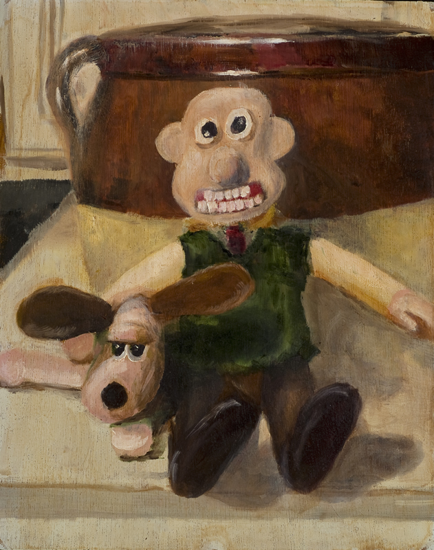Wallace and Grommet - 11 in x 14 in - Oil on Panel - 2007 - Private Collection of Greg and Lauren Miner