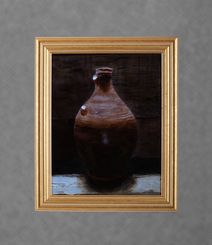 Water Jug at Saugus Iron Works - 11 in x 14 in - Oil on Canvas - 2005