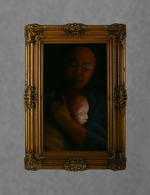 Mother and Child - 12 in x 20 in - Oil on Canvas - 2007 - Private Collection