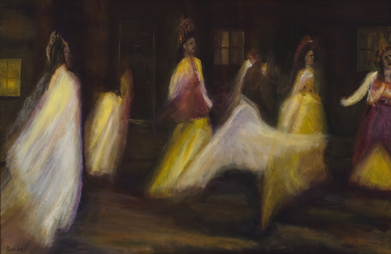 La Danza al Inti Raymi (The Dance to the Sun God) - 20 in x 30 in - Oil on Canvas - 2007 - Private Collection of Sue McKinley